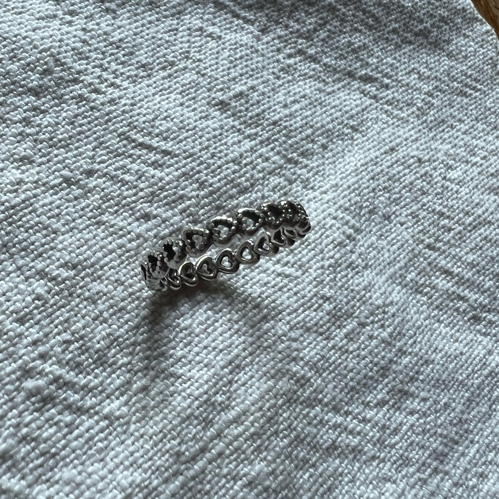 Pandora band of hearts ring